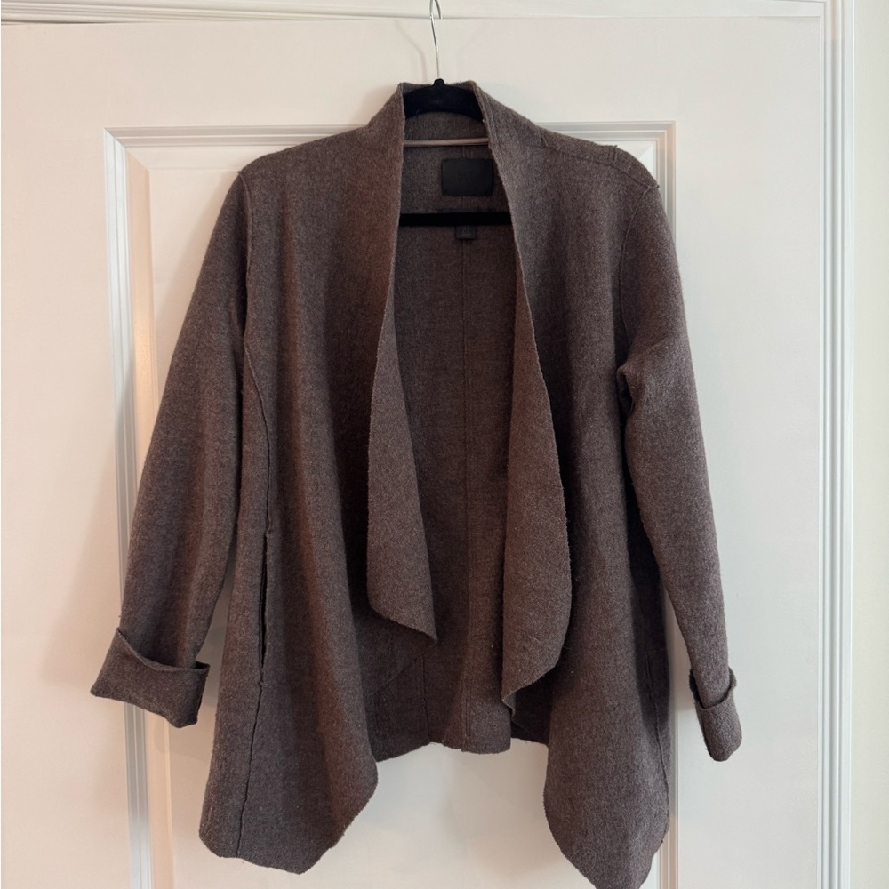 Women's Open-Front Draped Sweater Cardigan - Brown